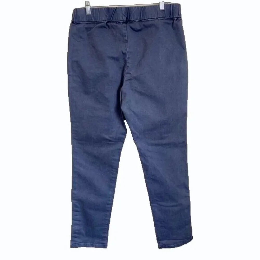 Soft Surroundings Women Medium Metro Denim Snap Ankle Blue Pull On Jeans 33x28.5 - Picture 9 of 9
